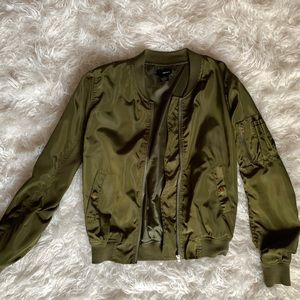 WETSEAL army green bomber jacket